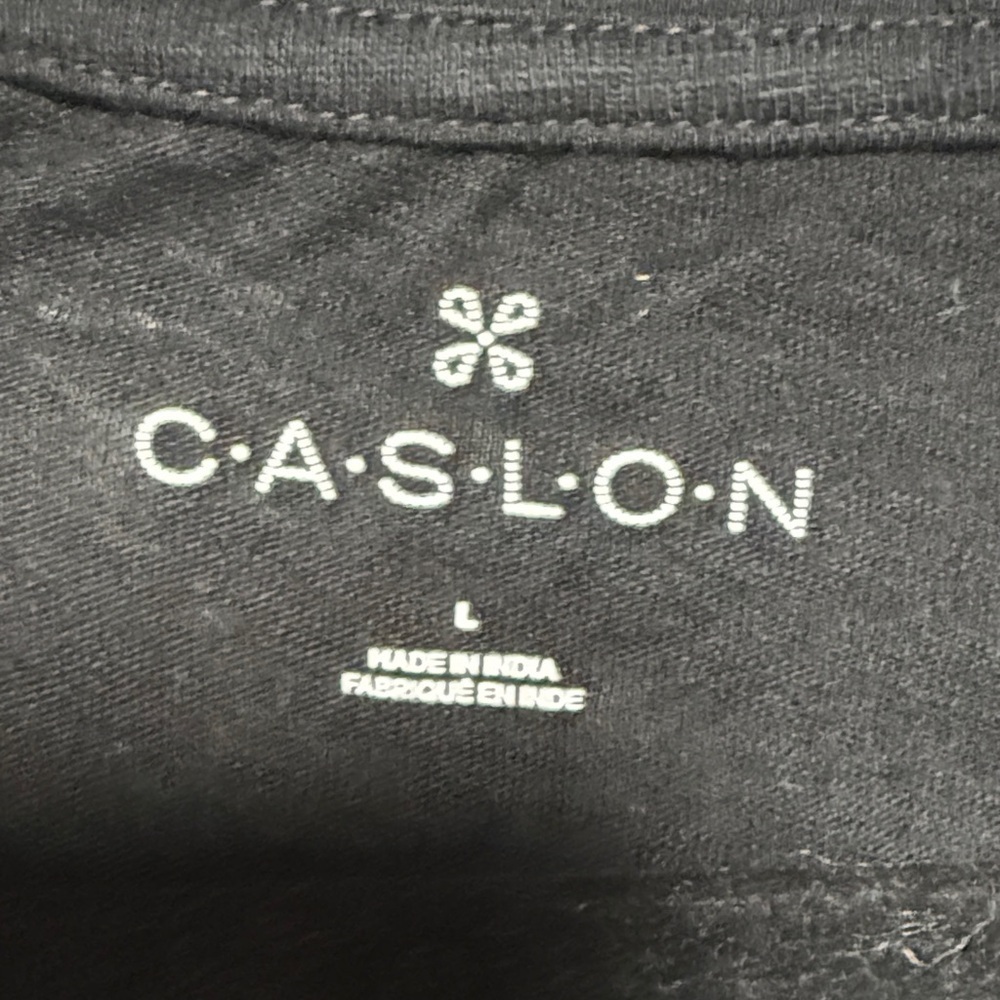 Caslon Women's Black V-Neck Short Sleeve Tee - Picture 2 of 9